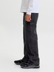 JACK & JONES JUNIOR Black Baggy Fit Alex Carpenter Jeans - Image 3 of 8