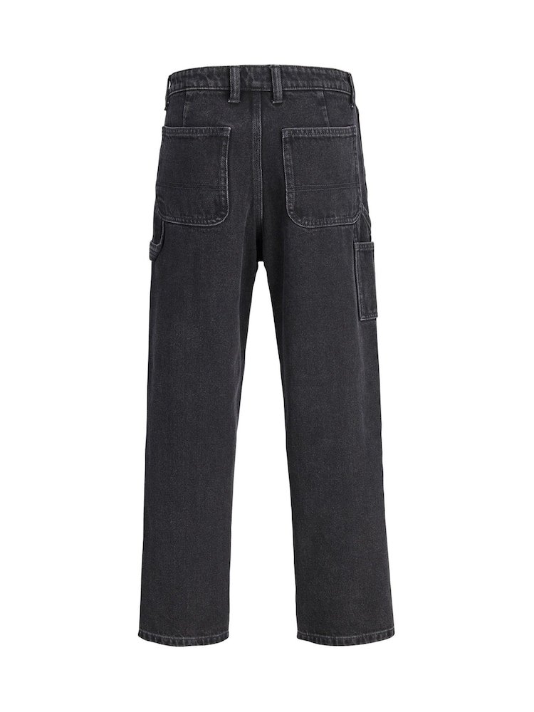 JACK & JONES JUNIOR Black Baggy Fit Alex Carpenter Jeans - Image 8 of 8
