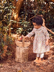 JoJo Maman Bébé Cream Floral Cord Shirt Dress - Image 3 of 7