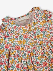 JoJo Maman Bébé Cream Floral Cord Shirt Dress - Image 6 of 7