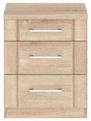 Wiemann Rustic oak Torquay 3 Drawer Bedside Table - Image 2 of 2