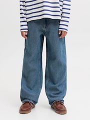 JACK & JONES JUNIOR Blue Baggy Fit Alex Carpenter Jeans - Image 2 of 11