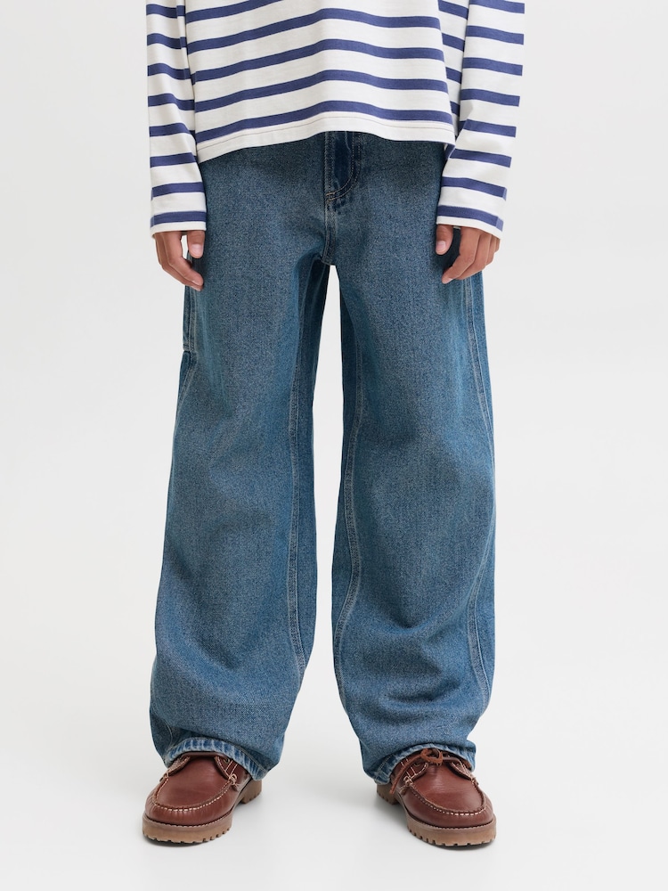 JACK & JONES JUNIOR Blue Baggy Fit Alex Carpenter Jeans - Image 2 of 11