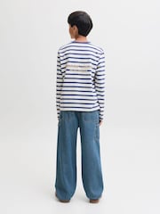 JACK & JONES JUNIOR Blue Baggy Fit Alex Carpenter Jeans - Image 5 of 11