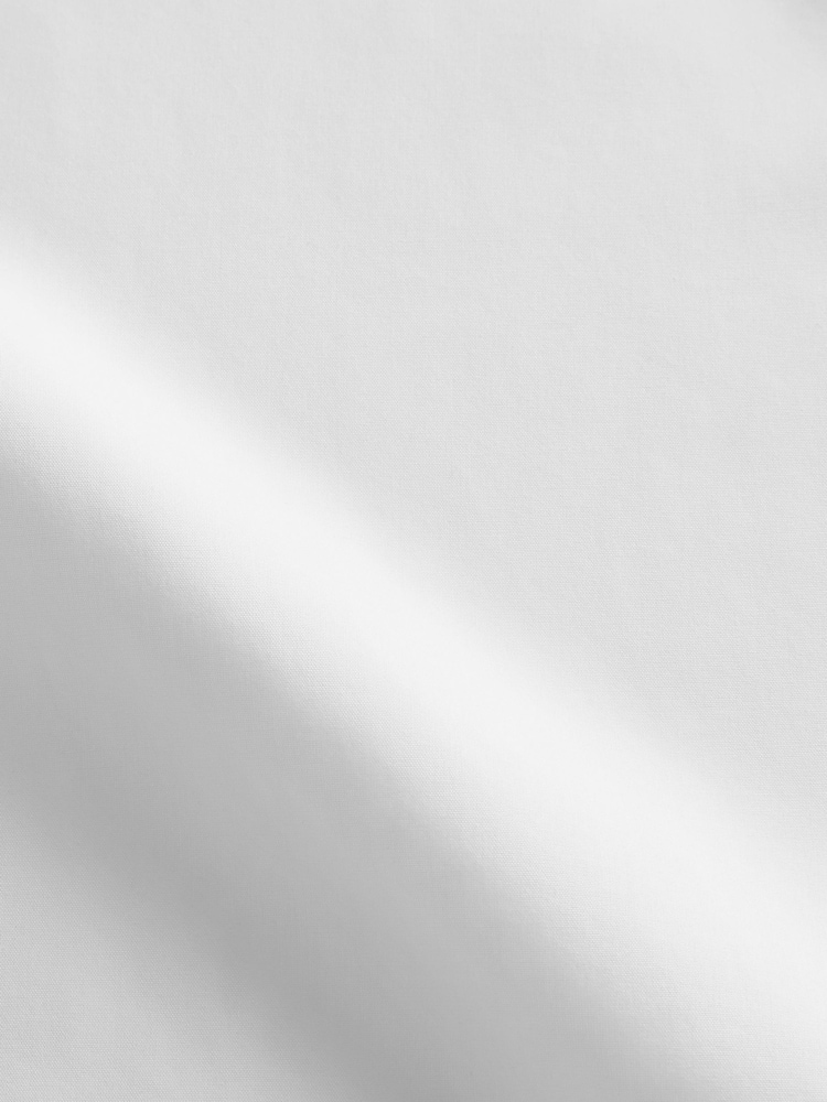 TM Lewin White Skinny Fit Non-Iron Regular Plain Poplin Double Cuff Shirt - Image 8 of 8
