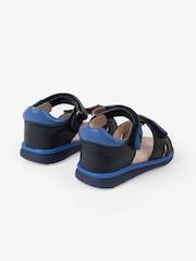 JoJo Maman Bébé Navy Boys' Leather Sandals - Image 2 of 4