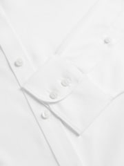 Ağ - Normal Fit - TM Lewin Non-Iron Regular Plain Poplin Single Cuff Shirt - 8şəkildən 7 şəkil