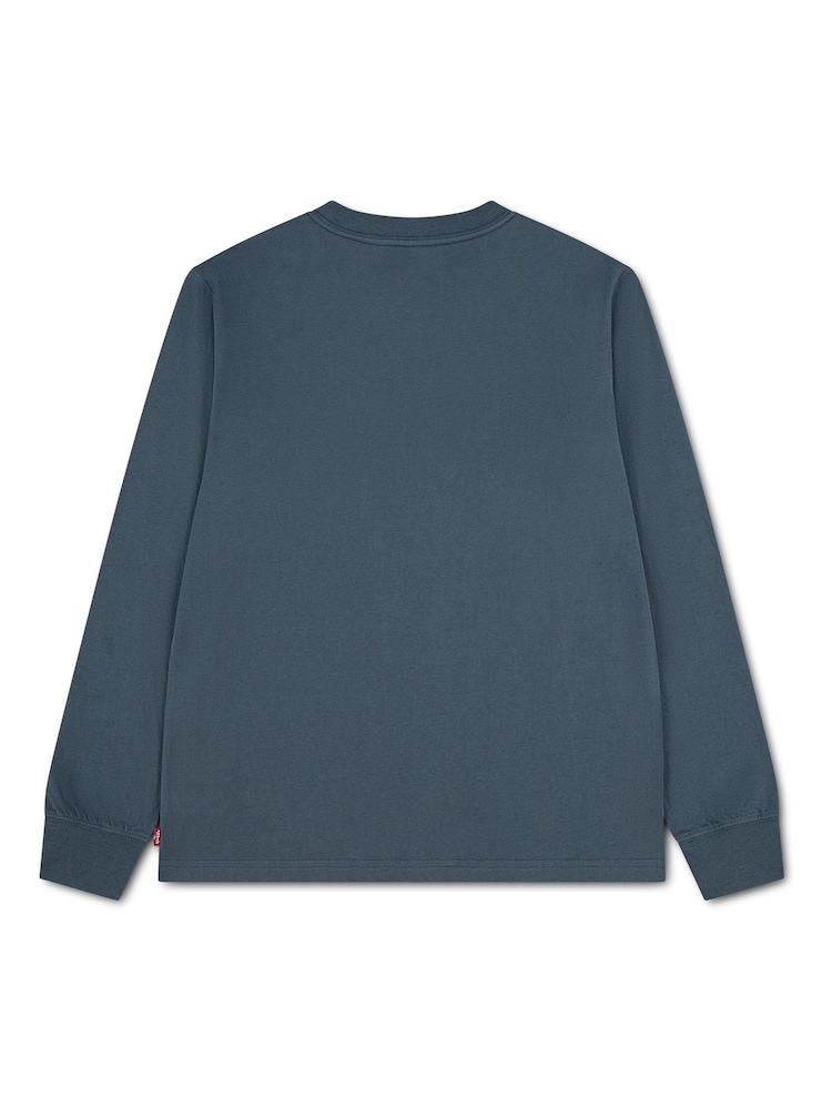 Levi's® Blue Batwing Chest Hit Long Sleeve T-Shirt - Image 2 of 4