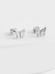Sterling Silver Butterfly Stud Earrings - Image 3 of 3