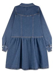 Levi's® Blue Long Sleeve Dropped Waist Dress - Image 2 of 3
