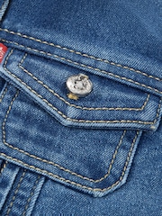 Levi's® Blue Long Sleeve Dropped Waist Dress - Image 4 of 4