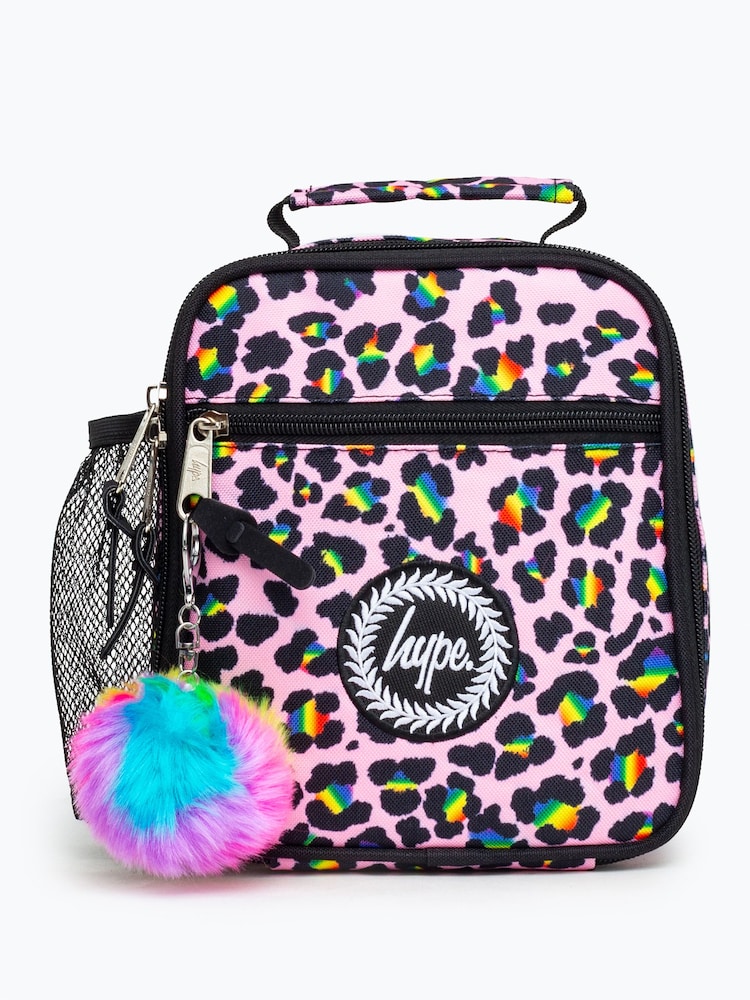 Hype. Disco Leopard Pom Pom Lunch Bag - Image 1 of 7