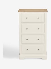 Chalk White Hampton Painted Oak Collection Luxe 4 Drawer Chest - Image 11 of 13
