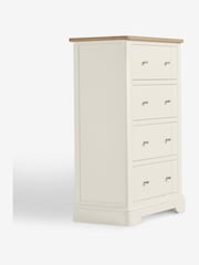 Chalk White Hampton Painted Oak Collection 4 Drawer Chest Of Drawers - Image 3 of 6