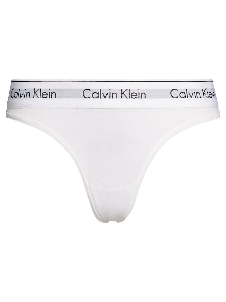 Calvin Klein White Modern Cotton Thong - Image 4 of 4