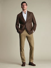 Charles Tyrwhitt Brown Wool Texture Jacket - Image 4 of 6