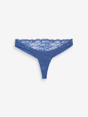 Calvin Klein Blue Seductive Comfort Lace Thong - Image 4 of 4