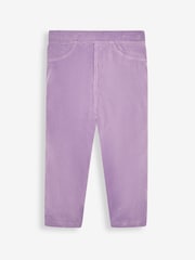JoJo Maman Bébé Lilac Purple & Fuchsia Pink 2-Pack Jersey Cord Jeggings - Image 3 of 8