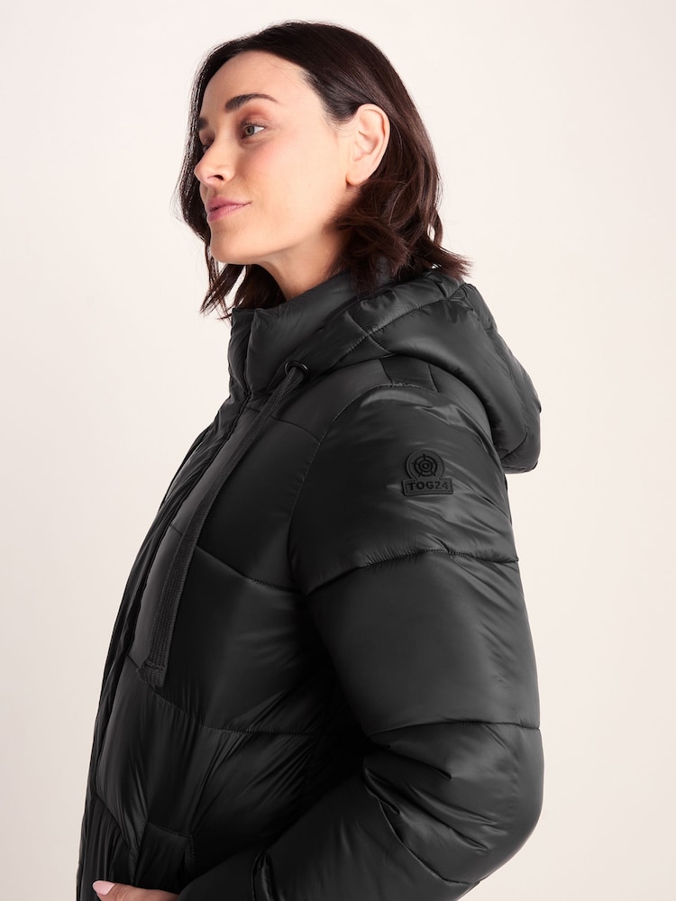 Melns - Tog 24 Cautley garā polsterētā jaka - Attēls 5 no 5