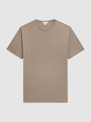 Reiss Mink Day Mercerised Cotton Crew Neck T-Shirt - Image 2 of 5