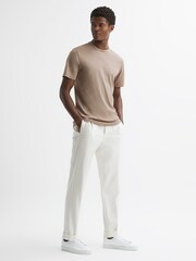 Reiss Mink Day Mercerised Cotton Crew Neck T-Shirt - Image 4 of 5