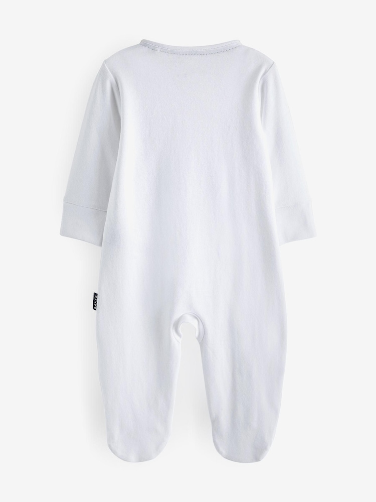 Baker by Ted Baker Born in 2024 White Sleepsuit - Image 2 of 4