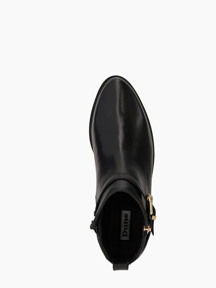 Dune London Black Standard Fit Pepi Branded Trim Ankle Boots - Image 5 of 5