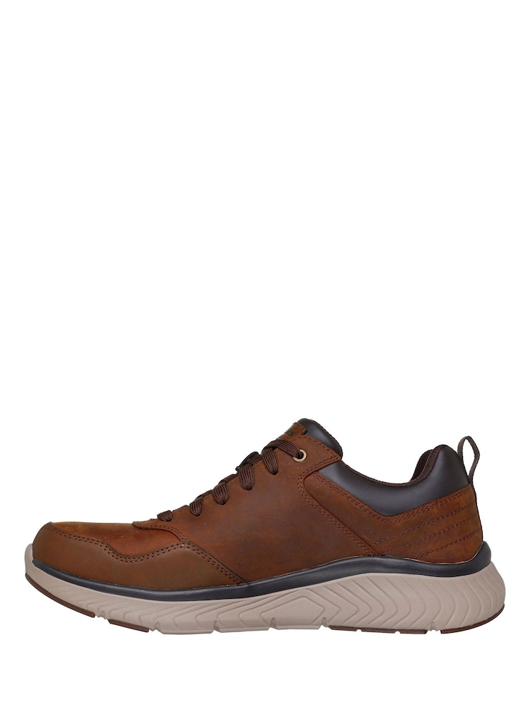 Skechers Brown Arch Fit Crosser 6 Eyelet Waterproof Lace Up Sneakers - Image 2 of 5 Skechers Brown Arch Fit Crosser 6 Eyelet Waterproof Lace Up Sneakers - Image 2 of 5