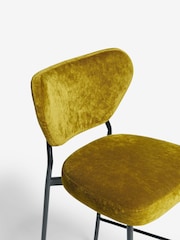 Rockett St George Luxe Needlecord Velvet Vintage Green Perfect Bar Stool - Image 3 of 6