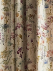 Voyage Multi Ilinizas Floral Lined Pencil Pleat Curtains - Image 2 of 2