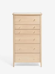 Light Natural Clementine Oak Veneer 6 Drawer Chest of Drawers - Image 5 of 9