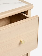 Light Natural Clementine Oak Veneer 6 Drawer Chest of Drawers - Image 9 of 9