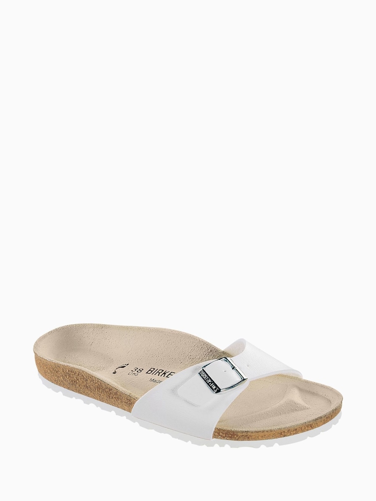 Birkenstock White Madrid Birko Flor Sandals - Image 1 of 4