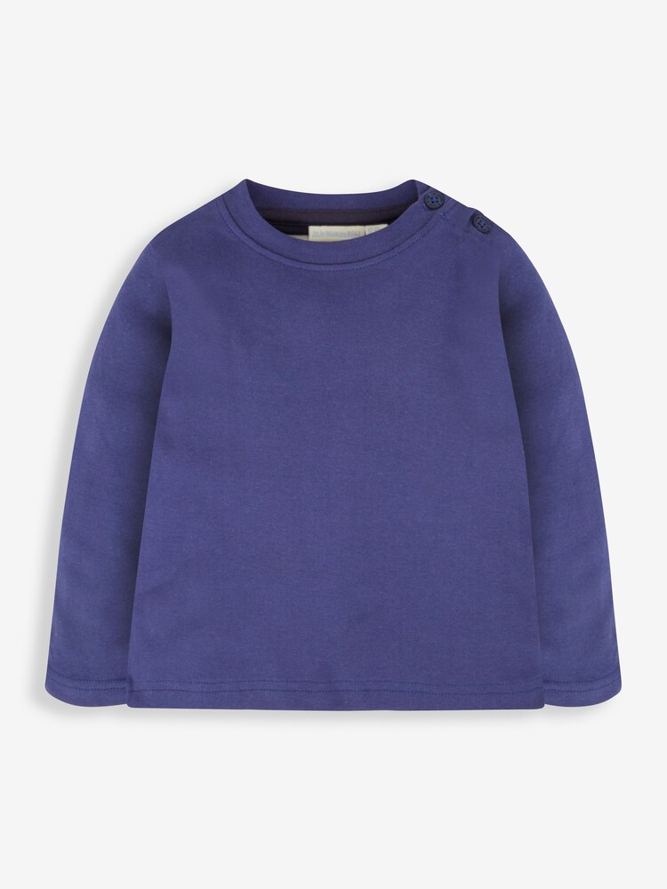 JoJo Maman Bébé Navy & Grey 2-Pack Plain Long Sleeved Tops - Image 2 of 7