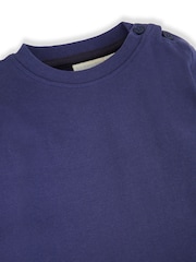 JoJo Maman Bébé Navy & Grey 2-Pack Plain Long Sleeved Tops - Image 4 of 7