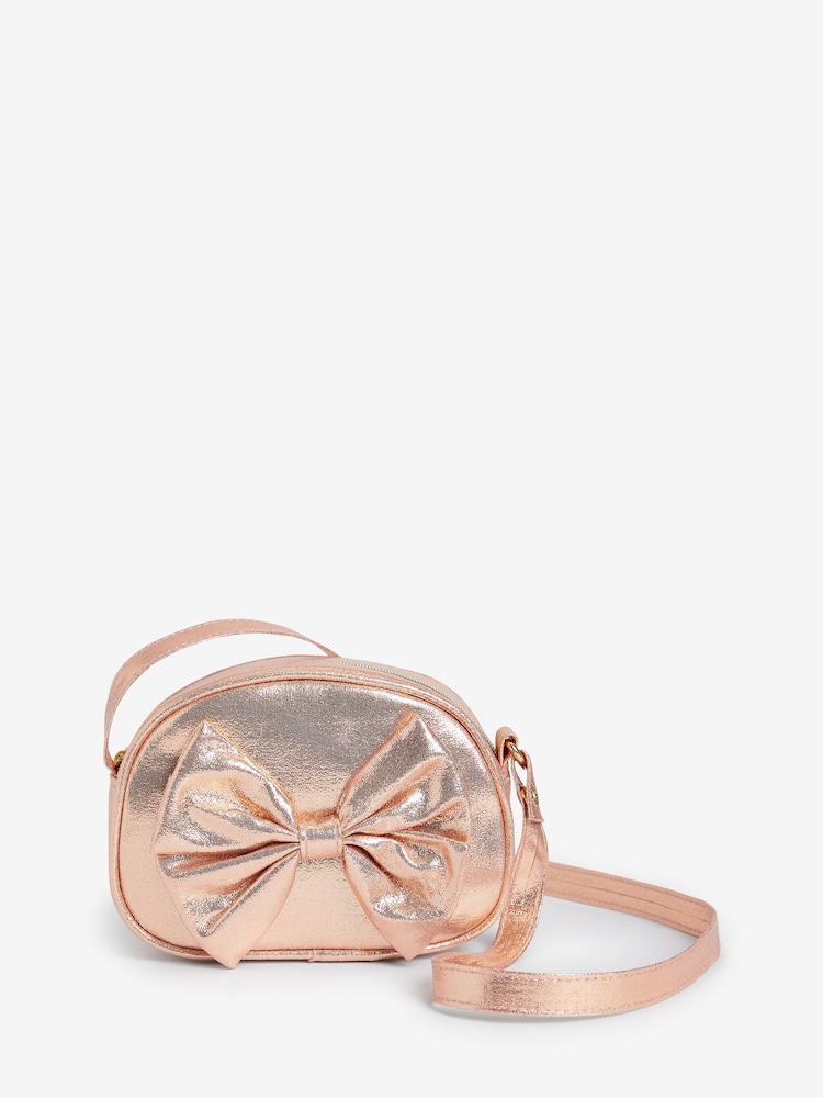 Rose Gold Bow Cross-Body Bag - Image 1 of 4