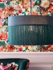Clarke and Clarke Teal Blue Martello Tassel Easyfit Shade - Image 1 of 4