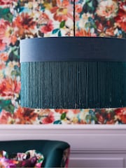 Clarke and Clarke Teal Blue Martello Tassel Easyfit Shade - Image 2 of 4