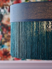 Clarke and Clarke Teal Blue Martello Tassel Easyfit Shade - Image 3 of 4