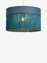 Clarke and Clarke Teal Blue Martello Tassel Easyfit Shade - Image 4 of 4