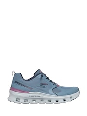 Skechers Blue Glide-Step Pro Hotmelt Overlay Mesh Knotted Bungee Slip-On W/Air-Cooled Mf Trainers - Image 1 of 6