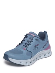 Skechers Blue Glide-Step Pro Hotmelt Overlay Mesh Knotted Bungee Slip-On W/Air-Cooled Mf Trainers - Image 4 of 6