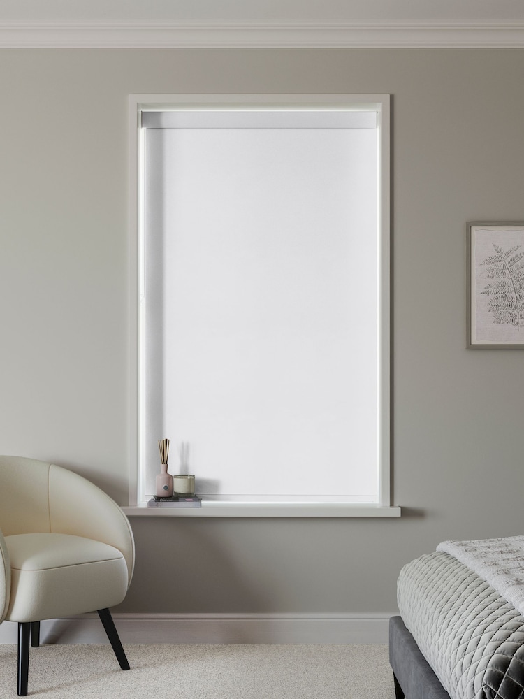 White Solstice Made to Measure Blackout Roller Blind - Image 2 of 6