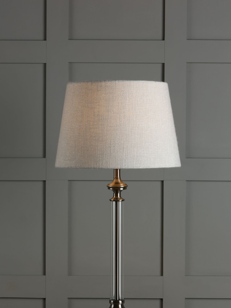 Laura Ashley Silver Winston Glass Candlestick Table Lamp Base - Image 2 of 5