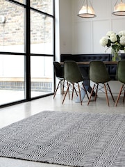 Asiatic Rugs Black Sloan Geo Rug - Image 1 of 5