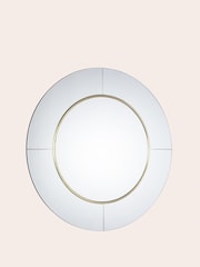 Laura Ashley Clear Maya Round Mirror With Mottled Bronze Band - Image 1 of 2