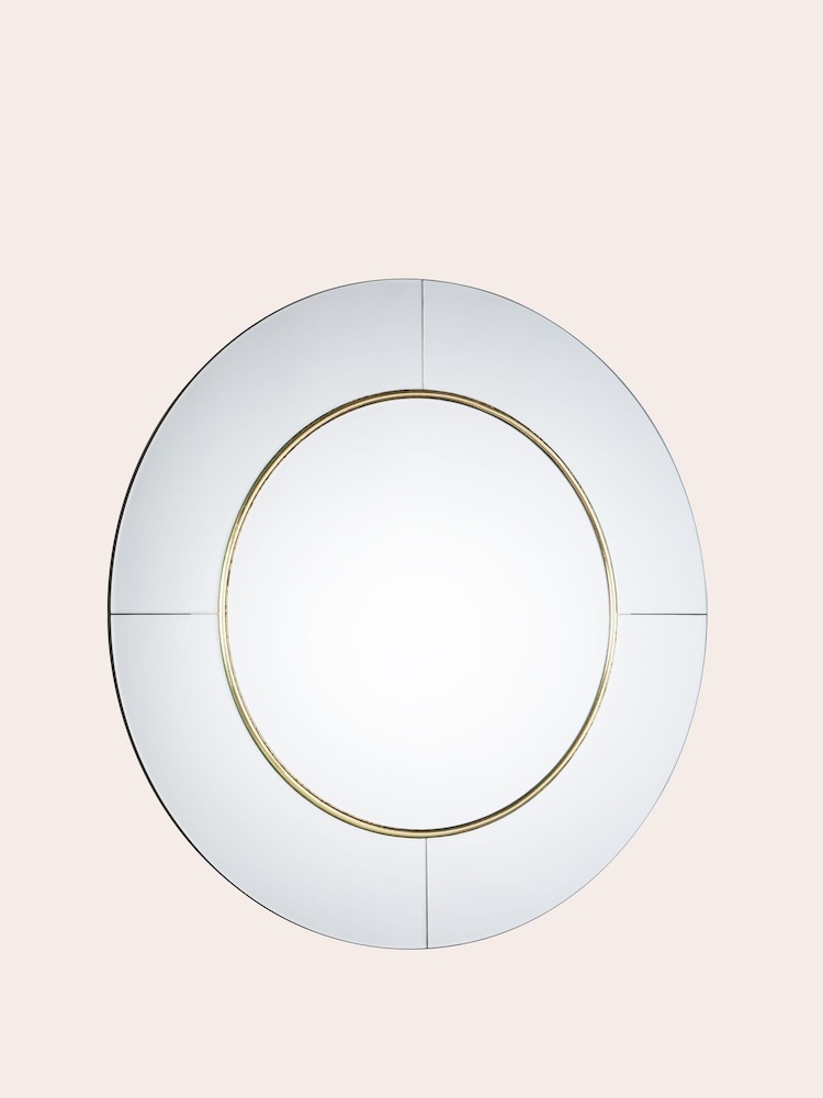 Laura Ashley Clear Maya Round Mirror With Mottled Bronze Band - Image 1 of 2