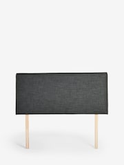 Simple Contemporary Charcoal Grey Contemporary Upholstered Headboard - Image 1 of 6