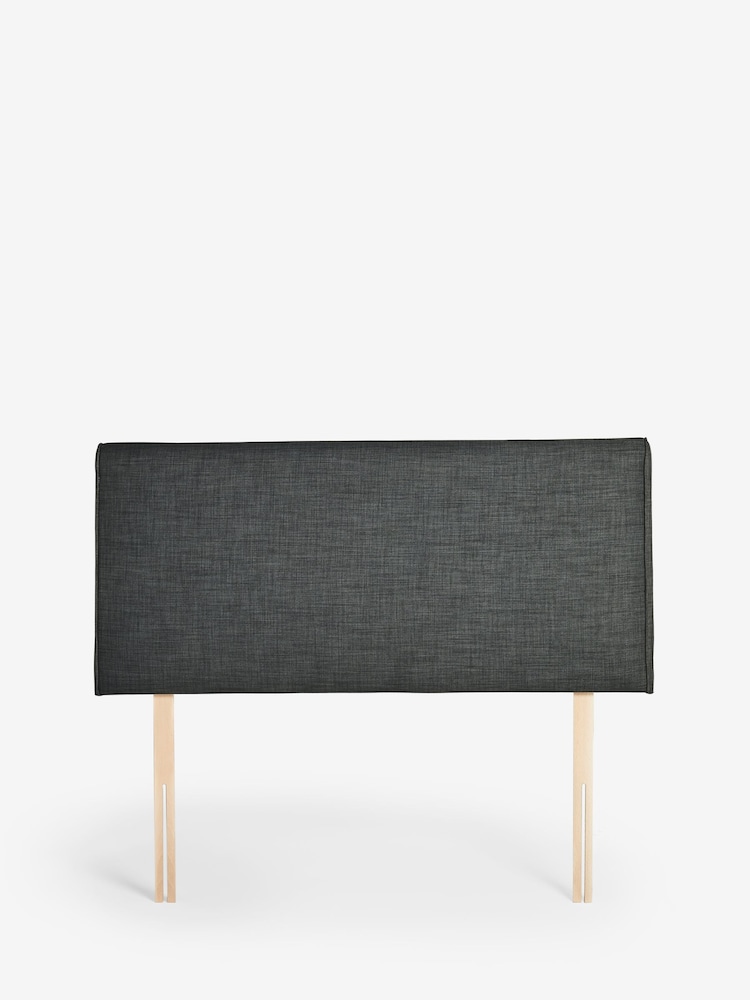 Simple Contemporary Charcoal Grey Contemporary Upholstered Headboard - Image 1 of 6