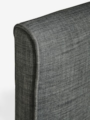 Simple Contemporary Charcoal Grey Contemporary Upholstered Headboard - Image 3 of 6